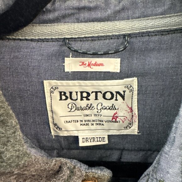 Burton Durable Goods Coat Jacket WOOL Camo Camouflage Men’s Medium Lined - Picture 6 of 14